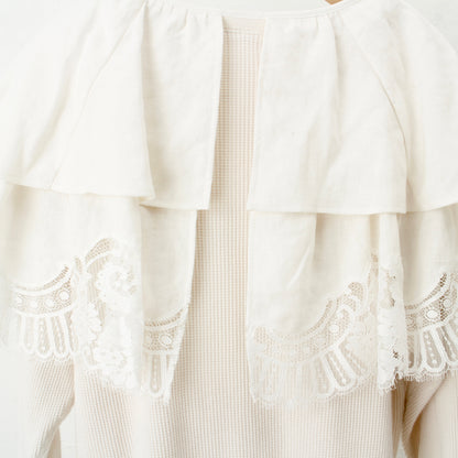 overlace /lace big collar thermal