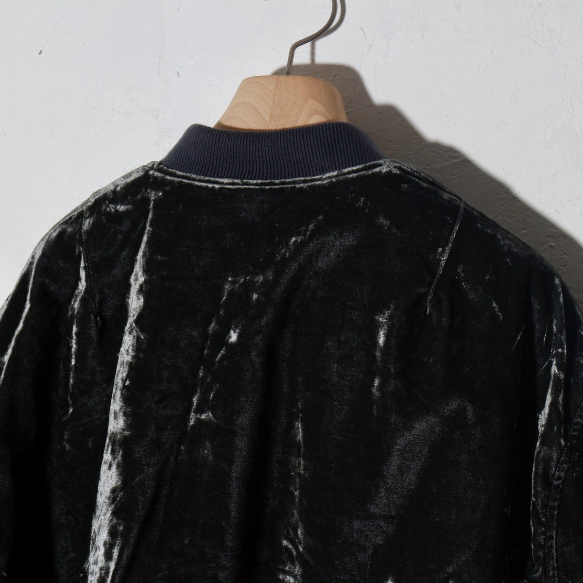 Vc Velvet Puffer Bomber Jacket / Dusty Black