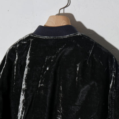 Vc Velvet Puffer Bomber Jacket / Dusty Black