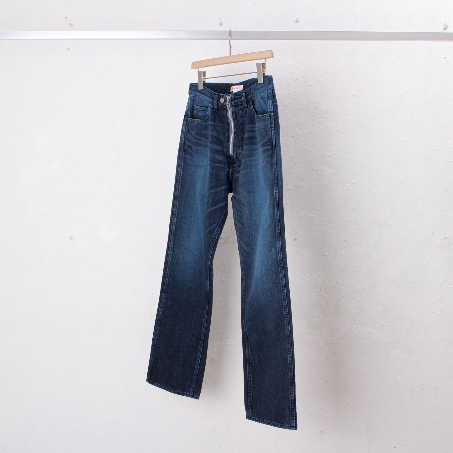 "MASUBOYS"  STRAIGHT JEANS (OVER DYE)  / BLUE BLACK