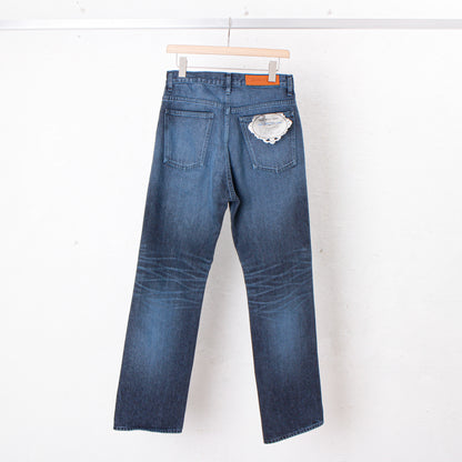 "MASUBOYS"  STRAIGHT JEANS (OVER DYE)  / BLUE BLACK