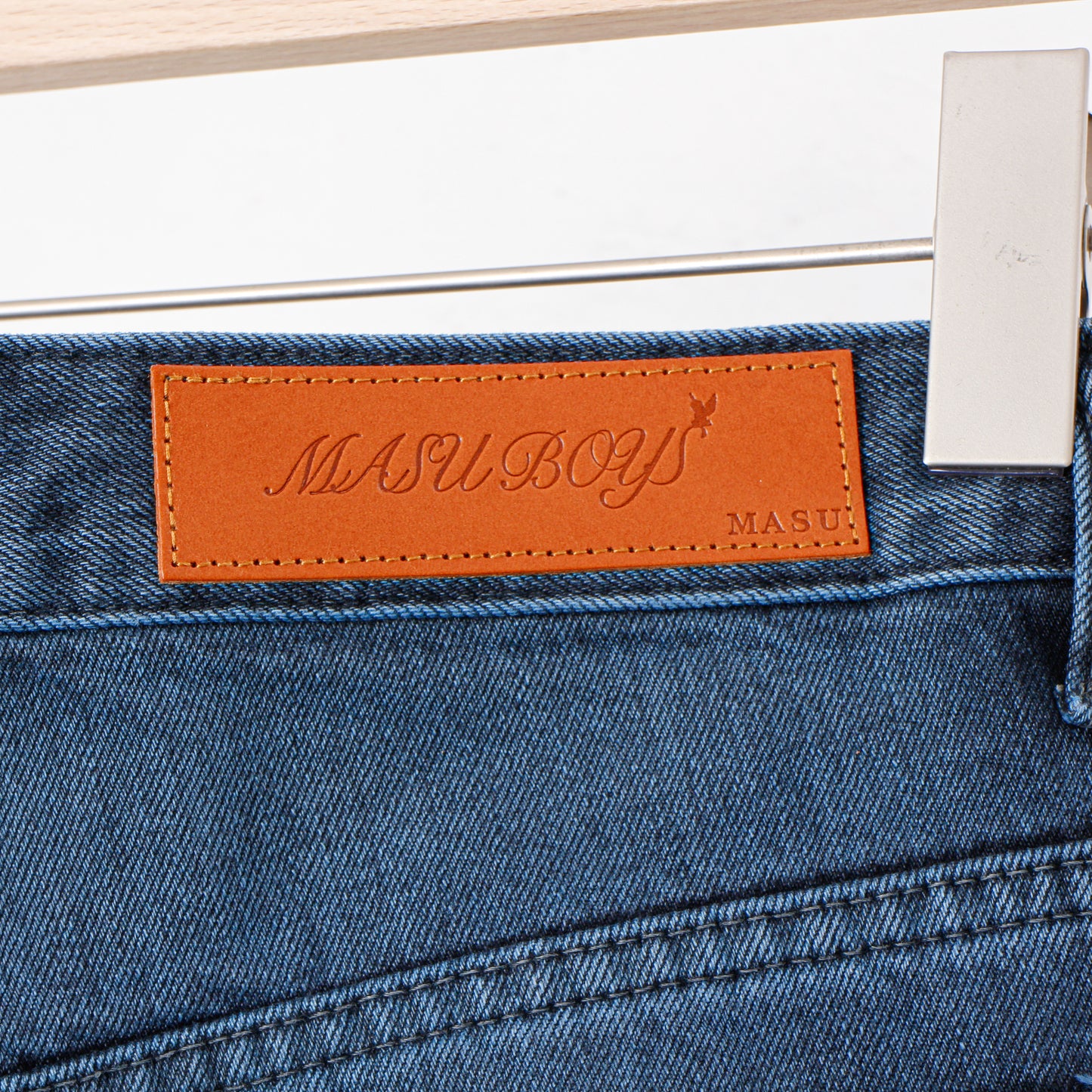 "MASUBOYS"  STRAIGHT JEANS (OVER DYE)  / BLUE BLACK