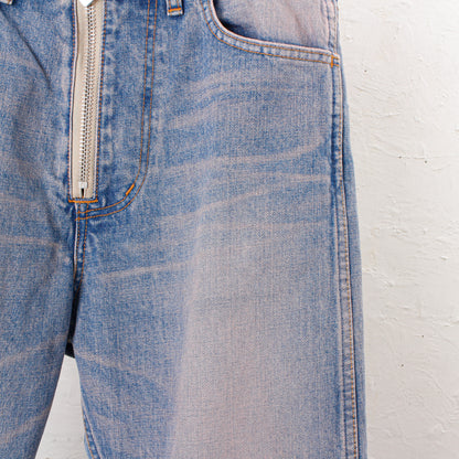 "MASUBOYS"  STRAIGHT JEANS (OVER DYE)  / PINK INDIGO