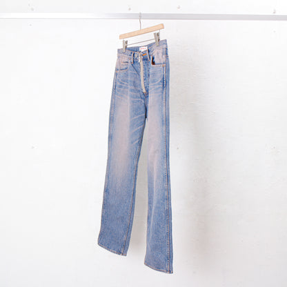 "MASUBOYS"  STRAIGHT JEANS (OVER DYE)  / PINK INDIGO