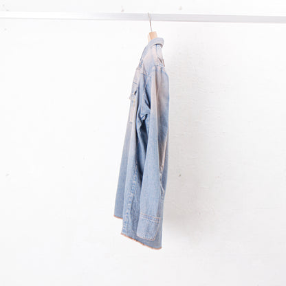 "MASUBOYS"   WESTERN SHIRT (OVER DYE) / PINK INDIGO