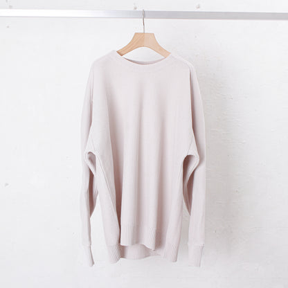 Light Gima Cotton Wide Sweater / white