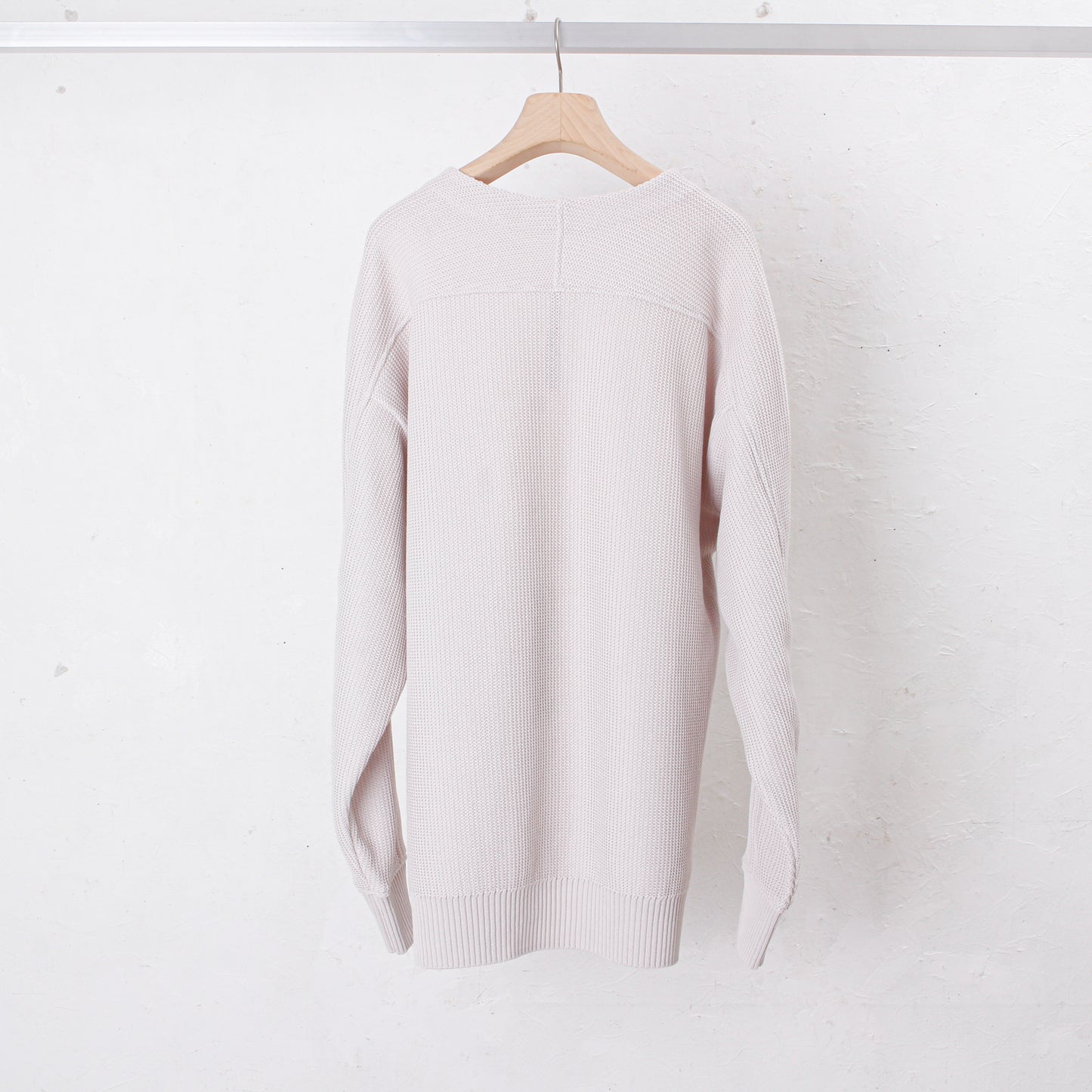 Light Gima Cotton Wide Sweater / white