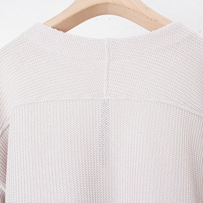 Light Gima Cotton Wide Sweater / white