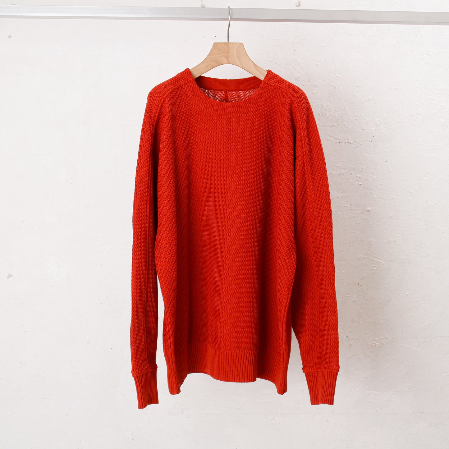 Light Gima Cotton Wide Sweater / orange