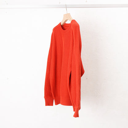 Light Gima Cotton Wide Sweater / orange