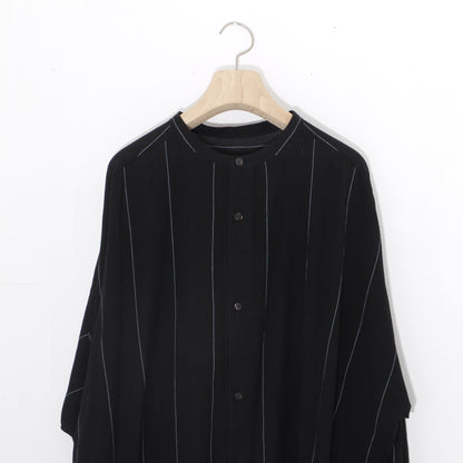 Pin-stripe KhadiCotton Long Shirt / 2wide stripe