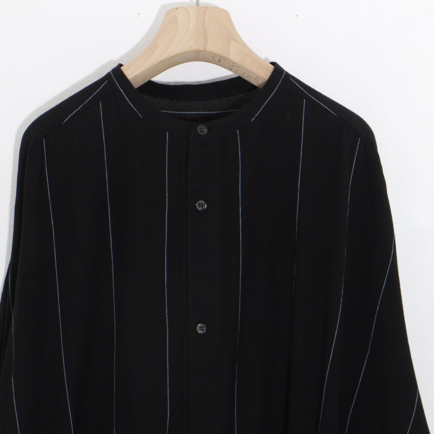 Pin-stripe KhadiCotton Long Shirt / 2wide stripe