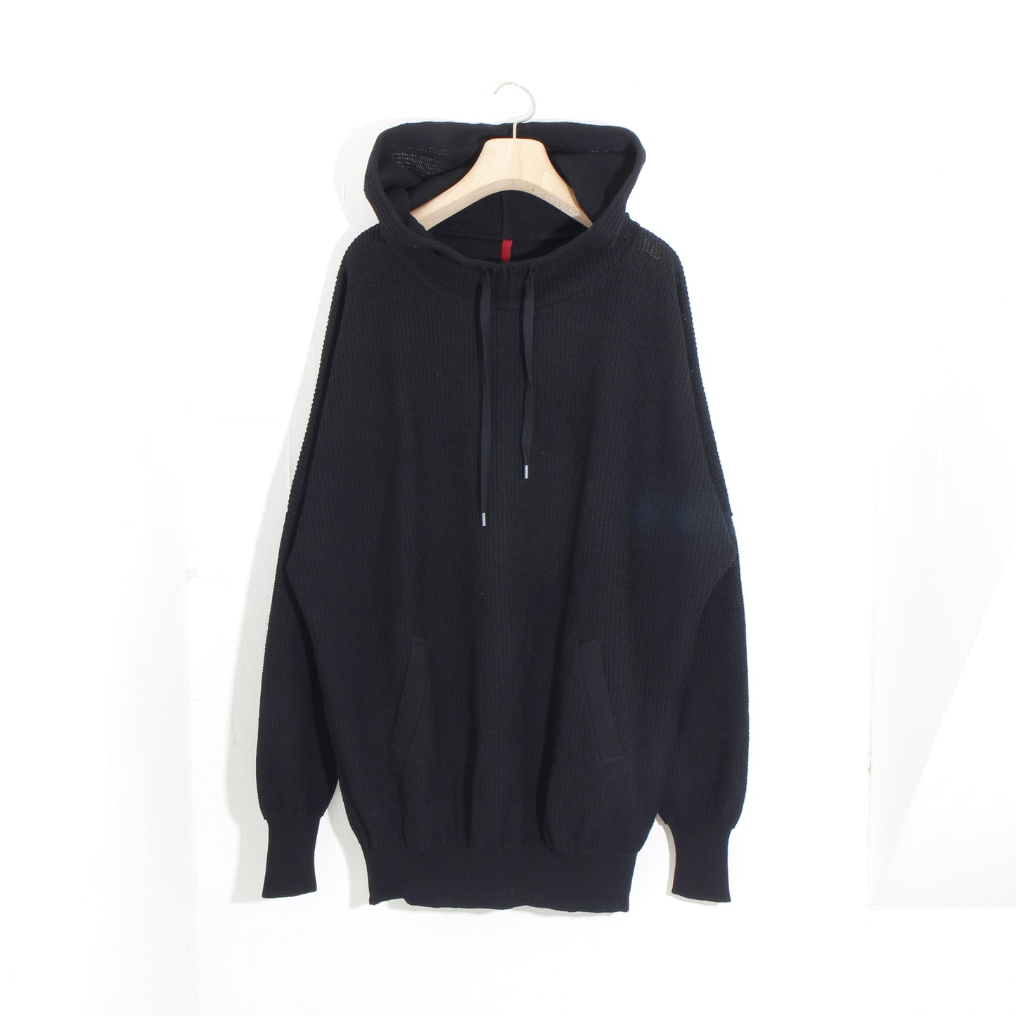 Cotton coarsely hoody / black