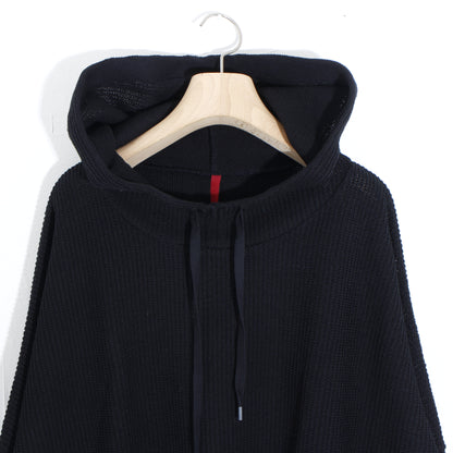 Cotton coarsely hoody / black