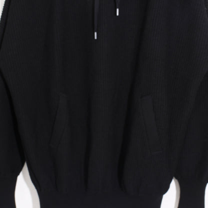 Cotton coarsely hoody / black