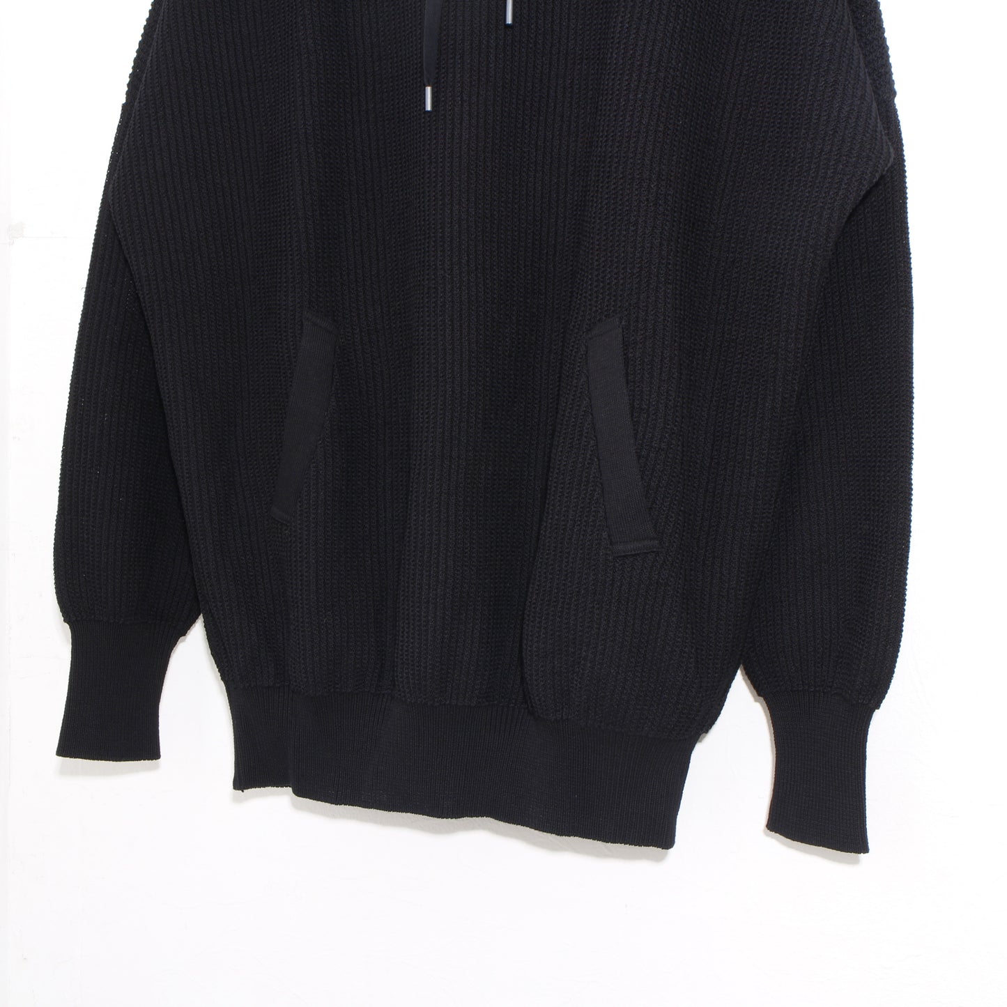 Cotton coarsely hoody / black