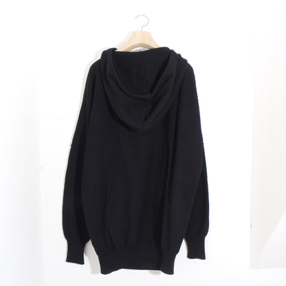 Cotton coarsely hoody / black