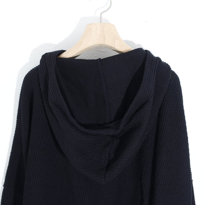Cotton coarsely hoody / black