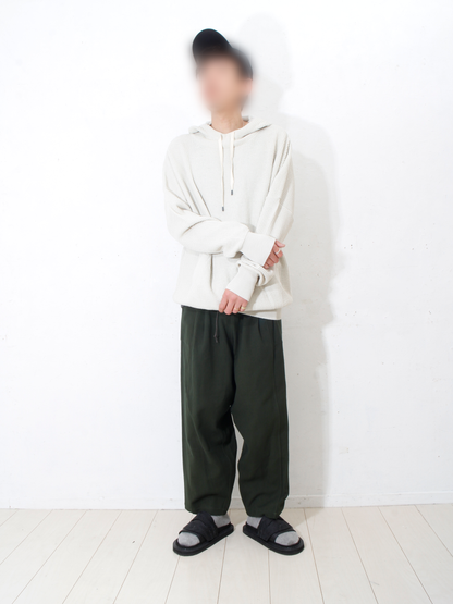 Cotton coarsely hoody /offwhite