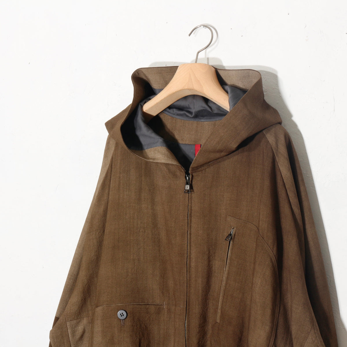 Uneven Dyed Wool Jacket  / yellow