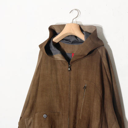 Uneven Dyed Wool Jacket  / yellow