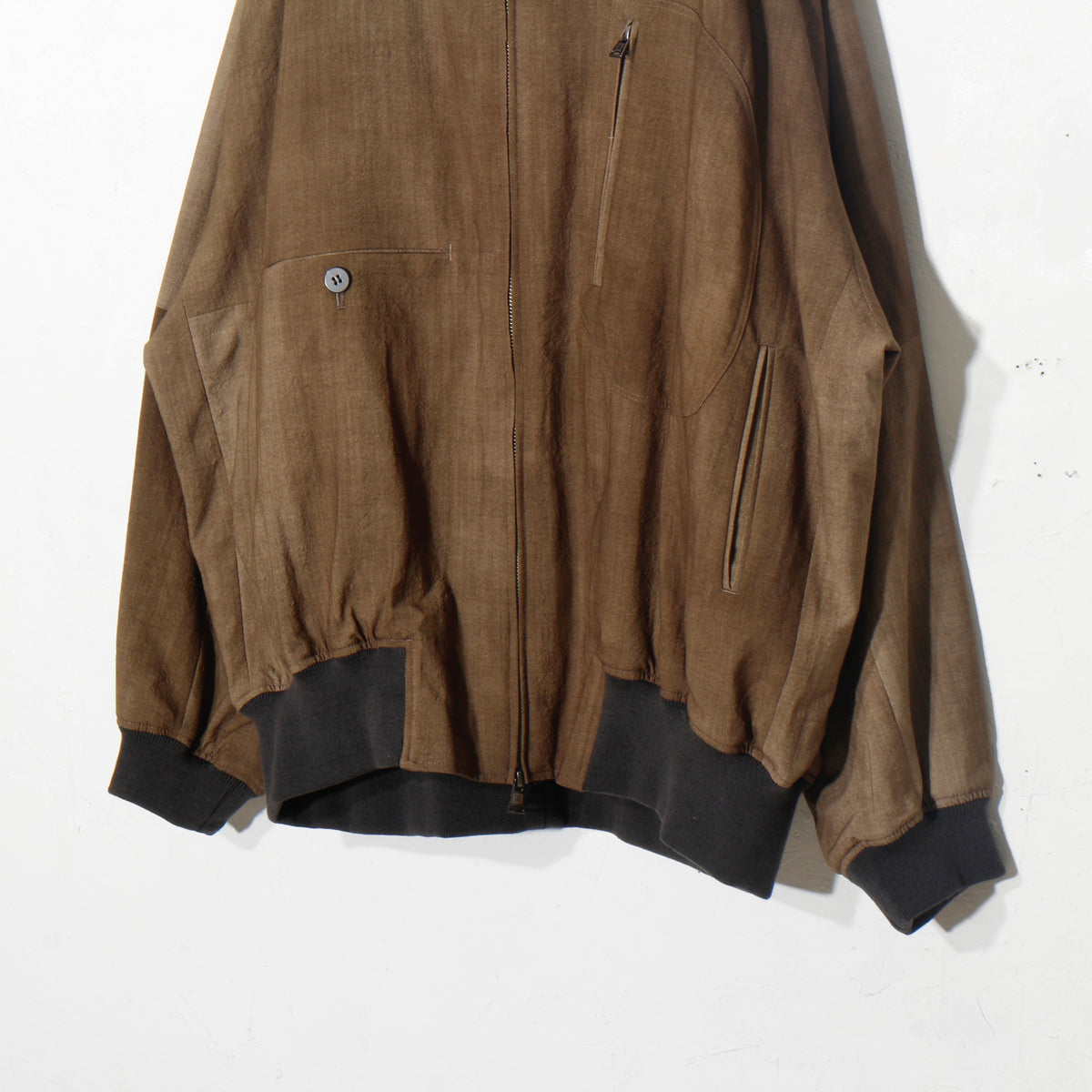 Uneven Dyed Wool Jacket  / yellow