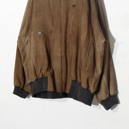 Uneven Dyed Wool Jacket  / yellow