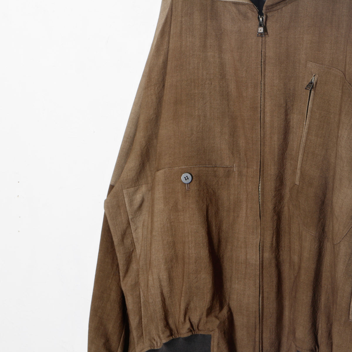 Uneven Dyed Wool Jacket  / yellow