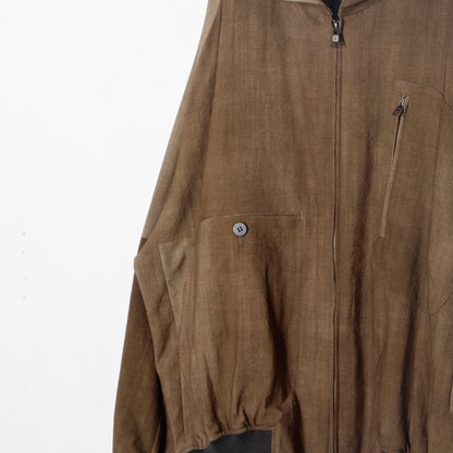 Uneven Dyed Wool Jacket  / yellow