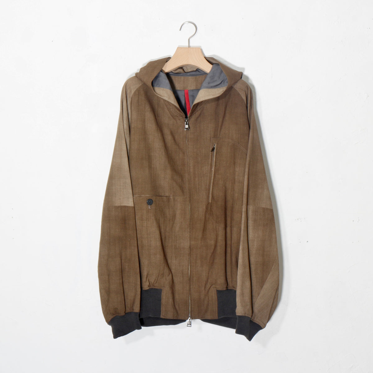 Uneven Dyed Wool Jacket  / yellow