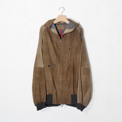 Uneven Dyed Wool Jacket  / yellow