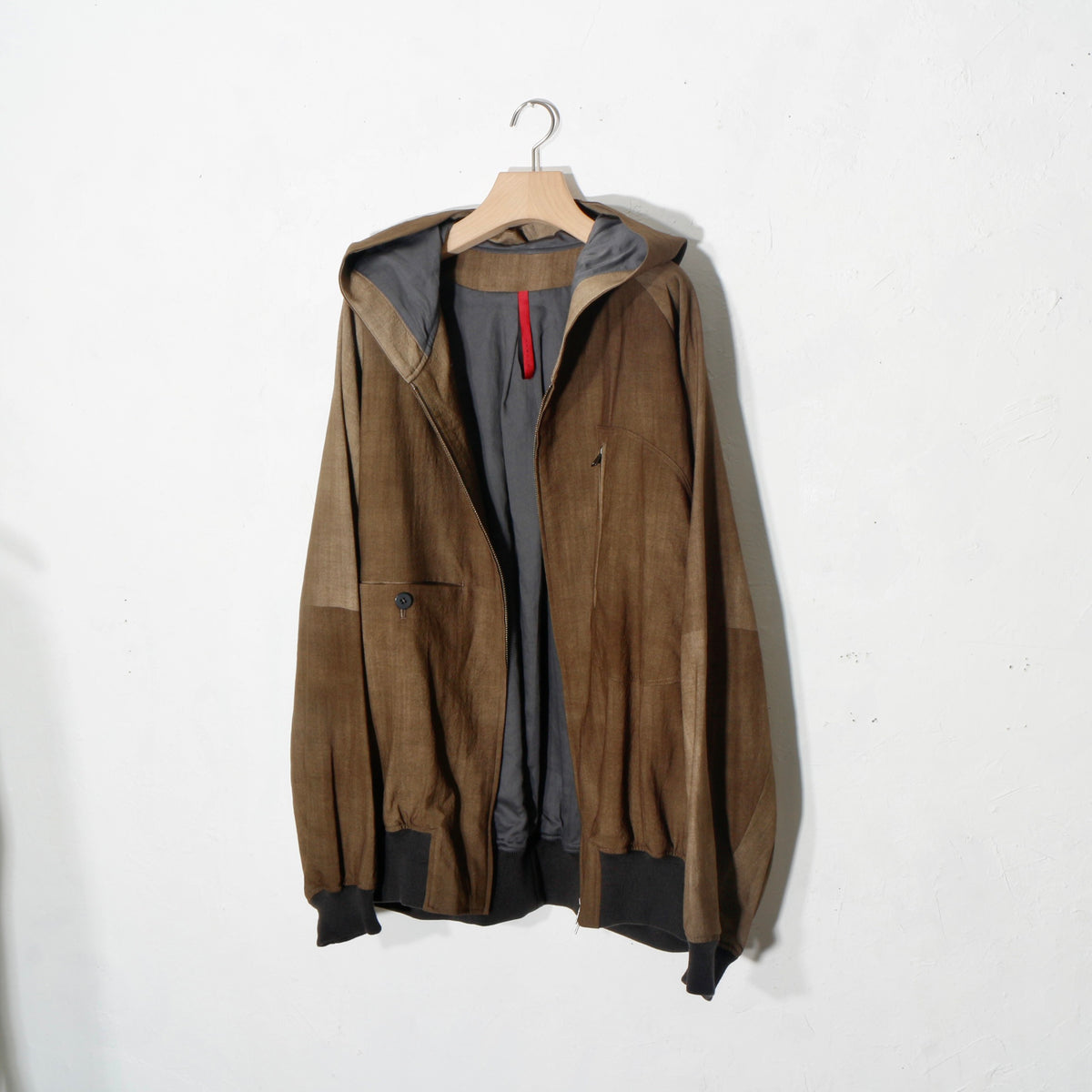 Uneven Dyed Wool Jacket  / yellow