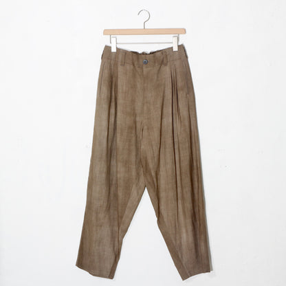Uneven Dyed 2Tuck Trousers / yellow