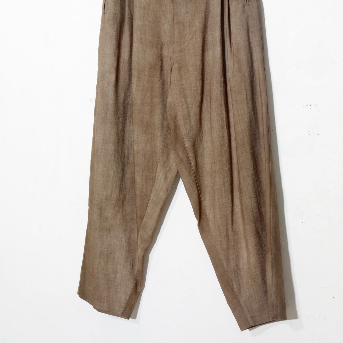 Uneven Dyed 2Tuck Trousers / yellow