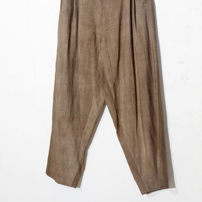 Uneven Dyed 2Tuck Trousers / yellow
