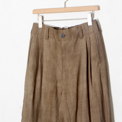 Uneven Dyed 2Tuck Trousers / yellow