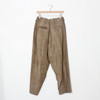 Uneven Dyed 2Tuck Trousers / yellow
