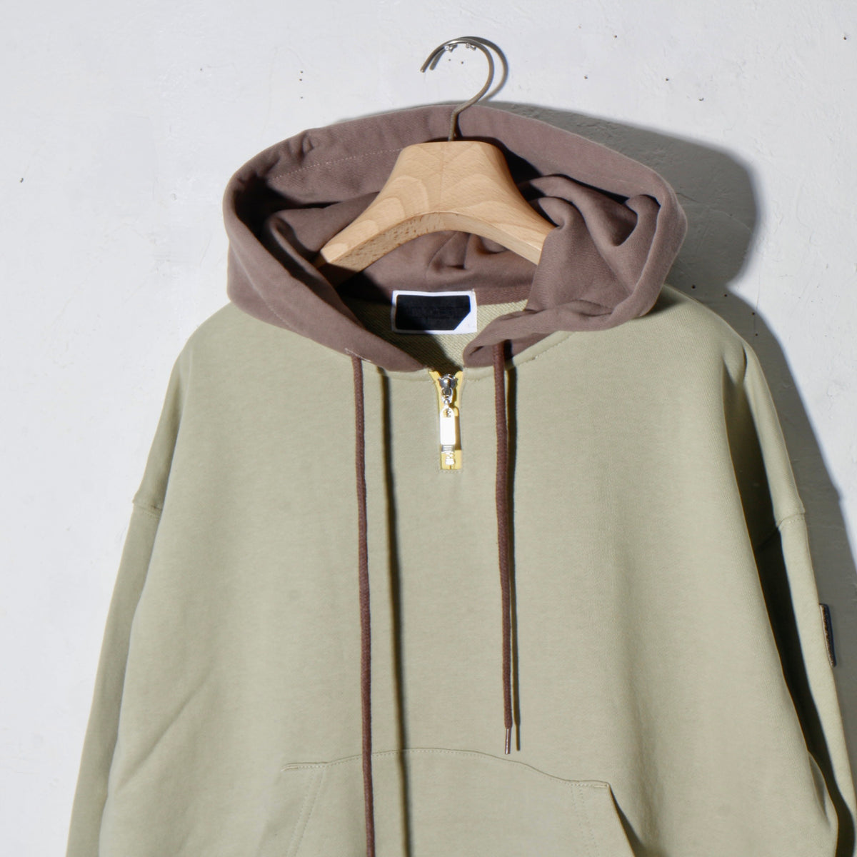 MINI ZIP HOODIE/  moss gray