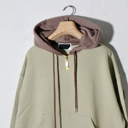 MINI ZIP HOODIE/  moss gray