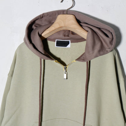 MINI ZIP HOODIE/  moss gray