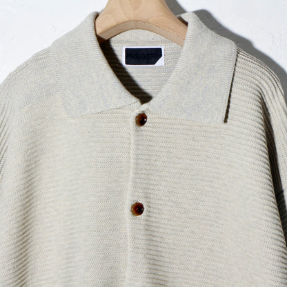 REFLECTIVE KNIT SHIRT JACKET /  oatmeal