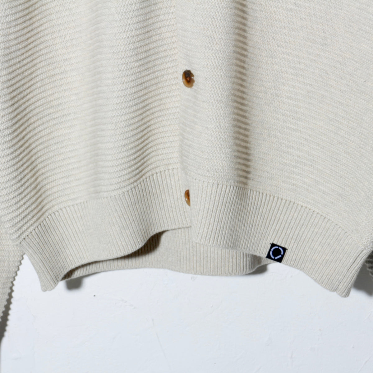 REFLECTIVE KNIT SHIRT JACKET /  oatmeal