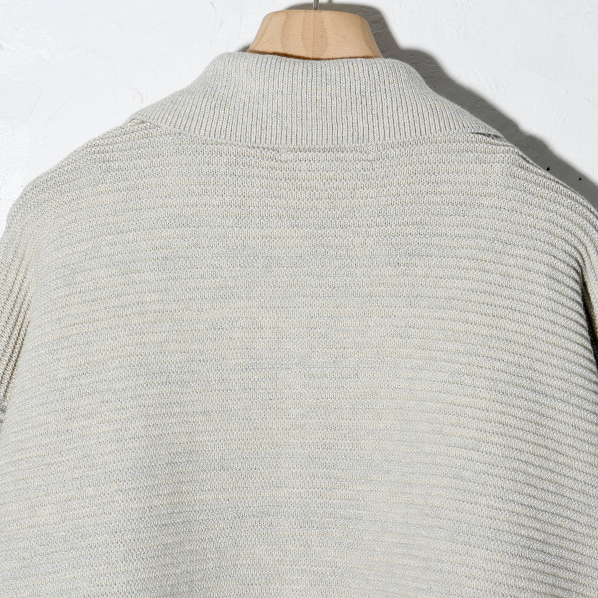 REFLECTIVE KNIT SHIRT JACKET /  oatmeal