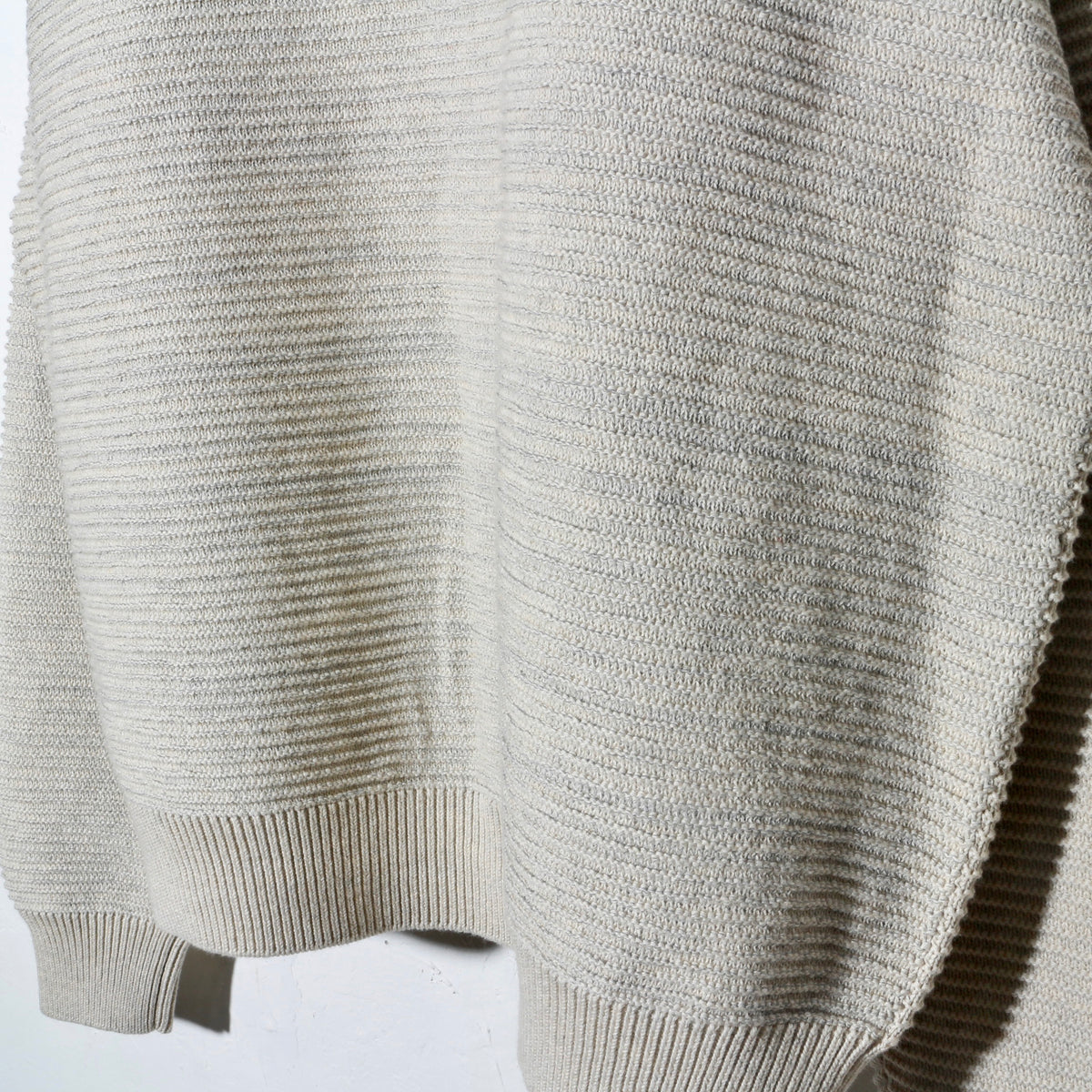 REFLECTIVE KNIT SHIRT JACKET /  oatmeal