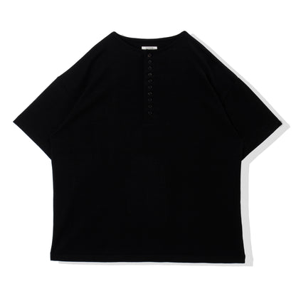 ten button short sleeve shirt  / black