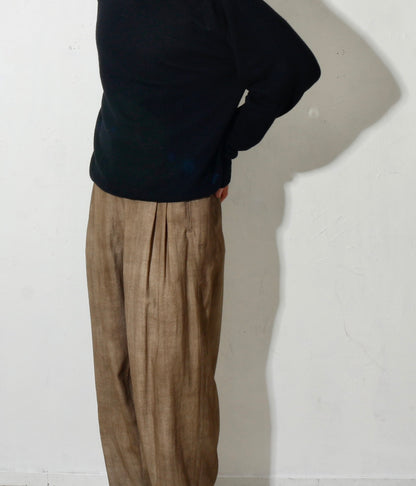 Uneven Dyed 2Tuck Trousers / yellow
