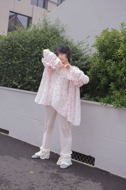 natsumi osawa/lace shibori pants #beige