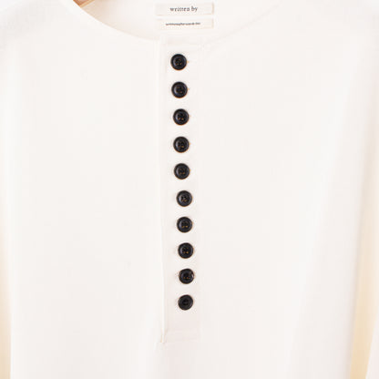 ten button short sleeve shirt  / natural