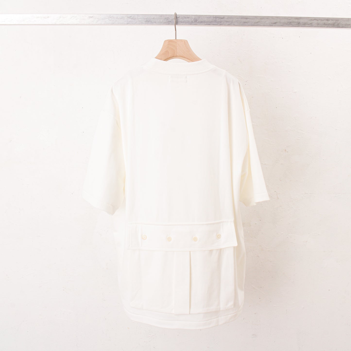 Heavy cotton pocket Tee / white