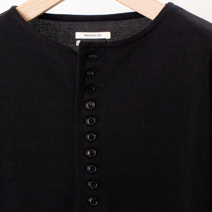 ten button short sleeve shirt  / black